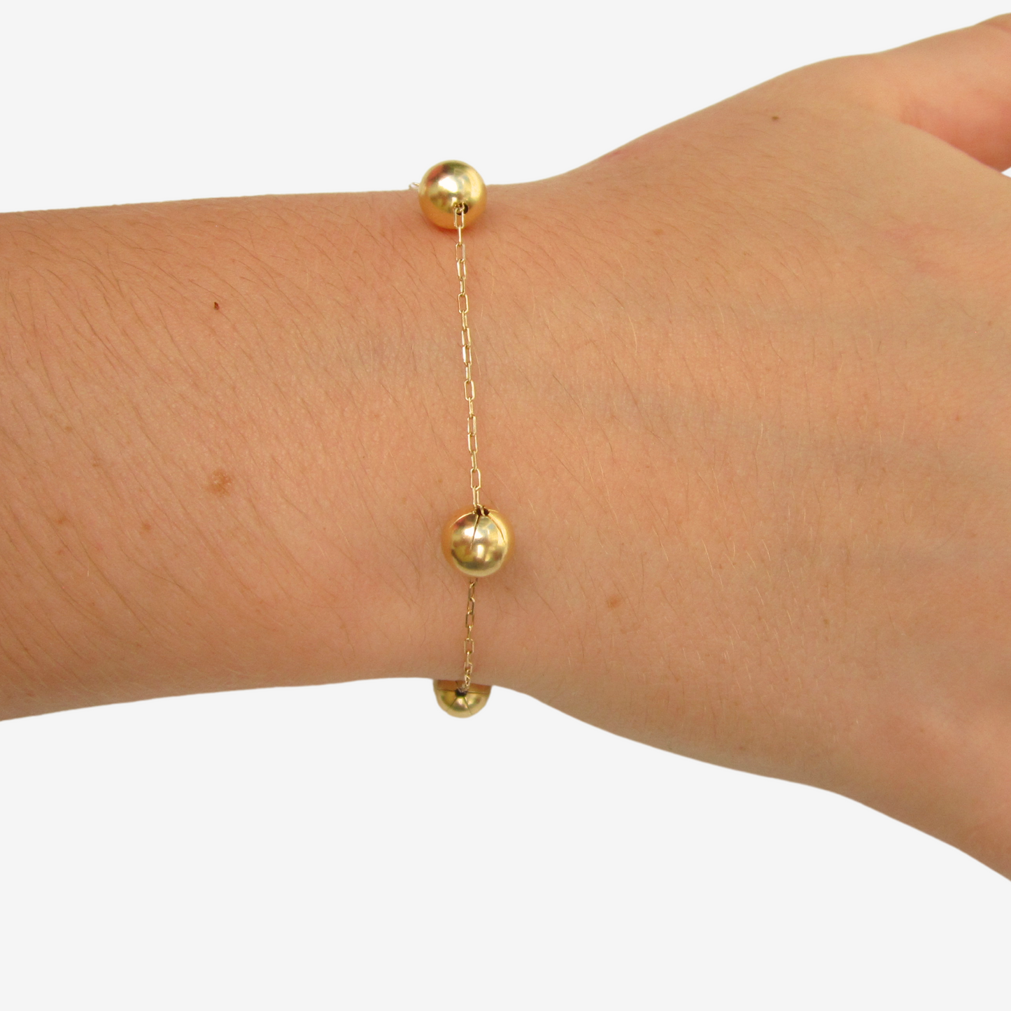 Bead Bracelet 6mm in 18k Yellow Gold