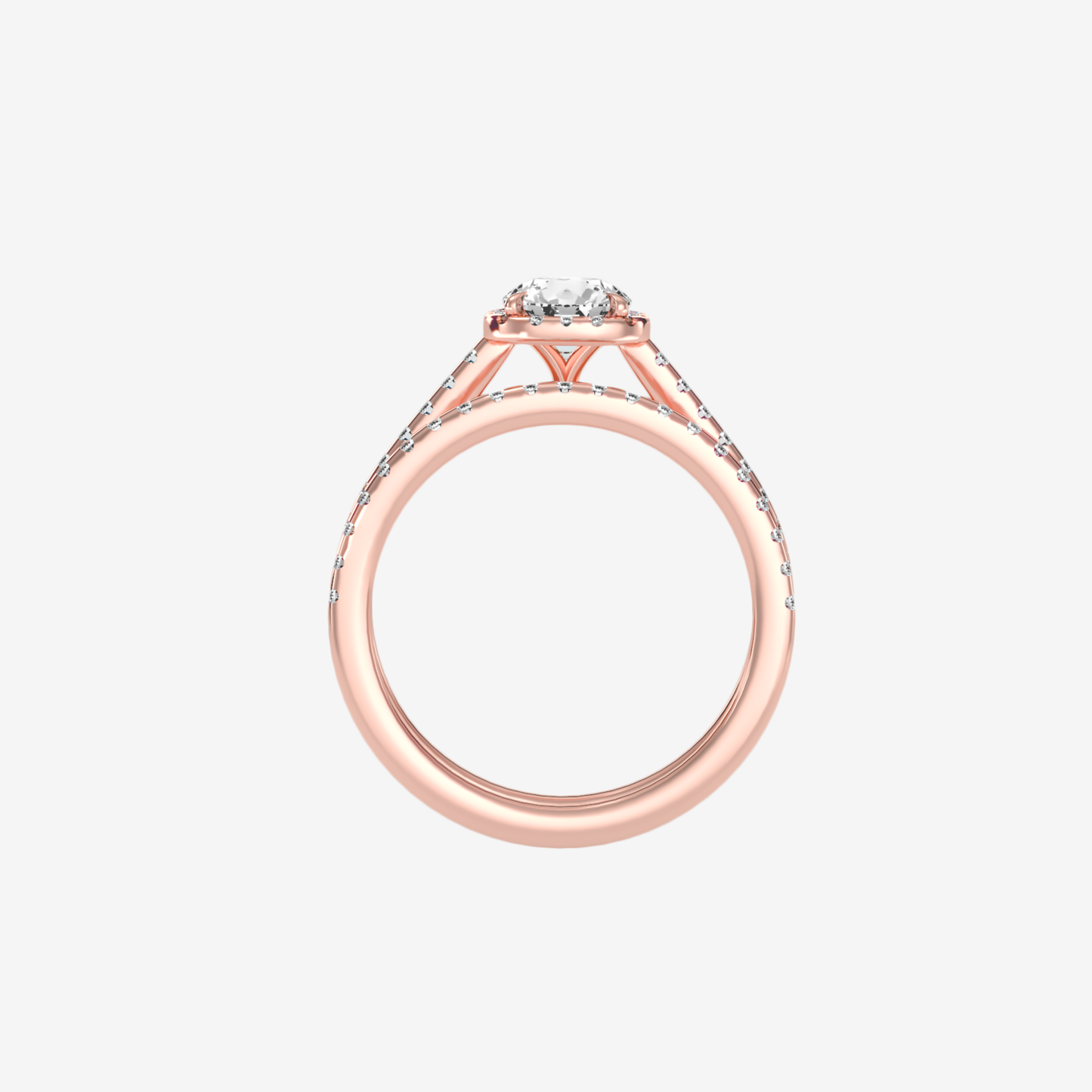 Twine Ring with Diamond in Solid 18k Gold