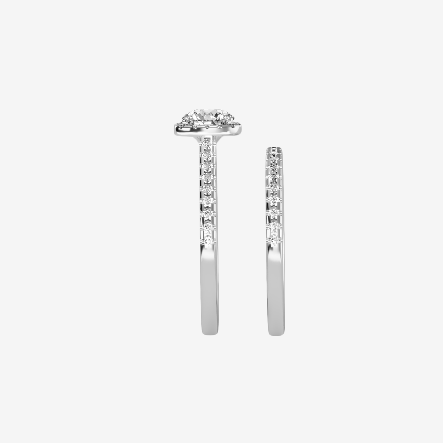 Twine Ring with Diamond in Solid 18k Gold