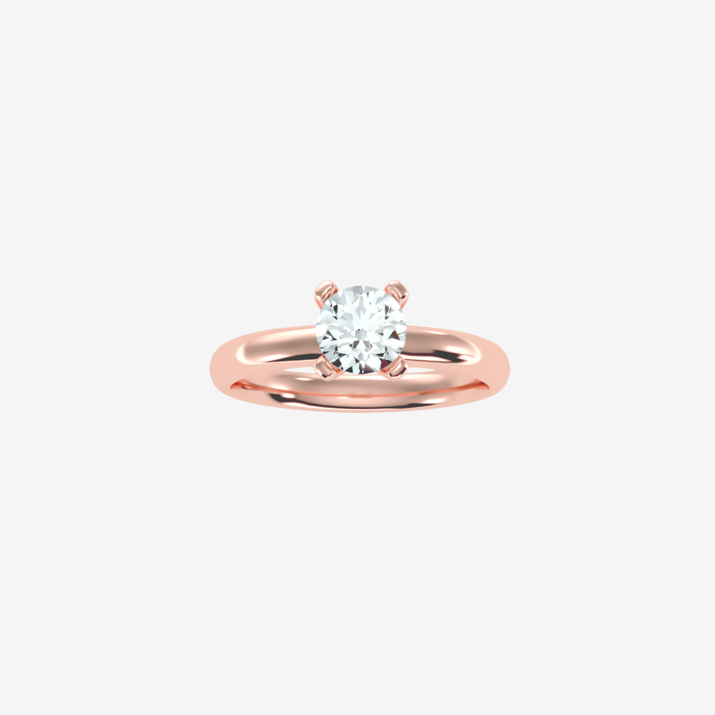 Cresta Ring with Diamond in Solid 18k Gold
