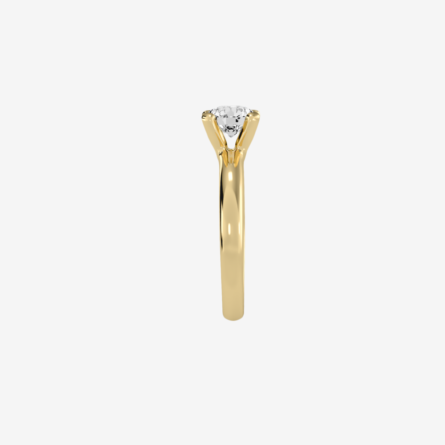 Cresta Ring with Diamond in Solid 18k Gold