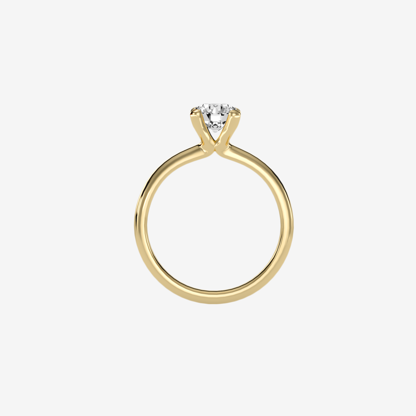 Cresta Ring with Diamond in Solid 18k Gold