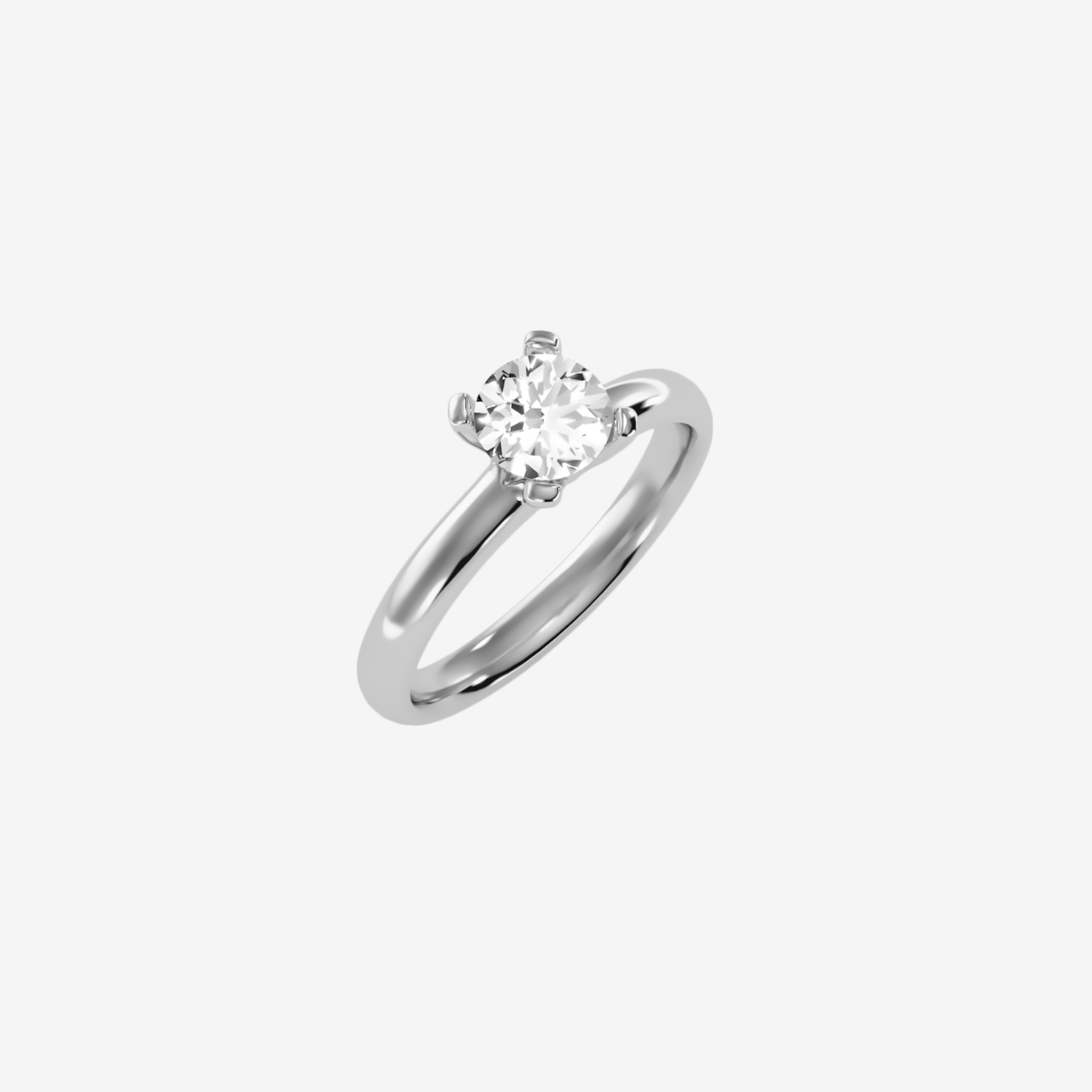 Cresta Ring with Diamond in Solid 18k Gold