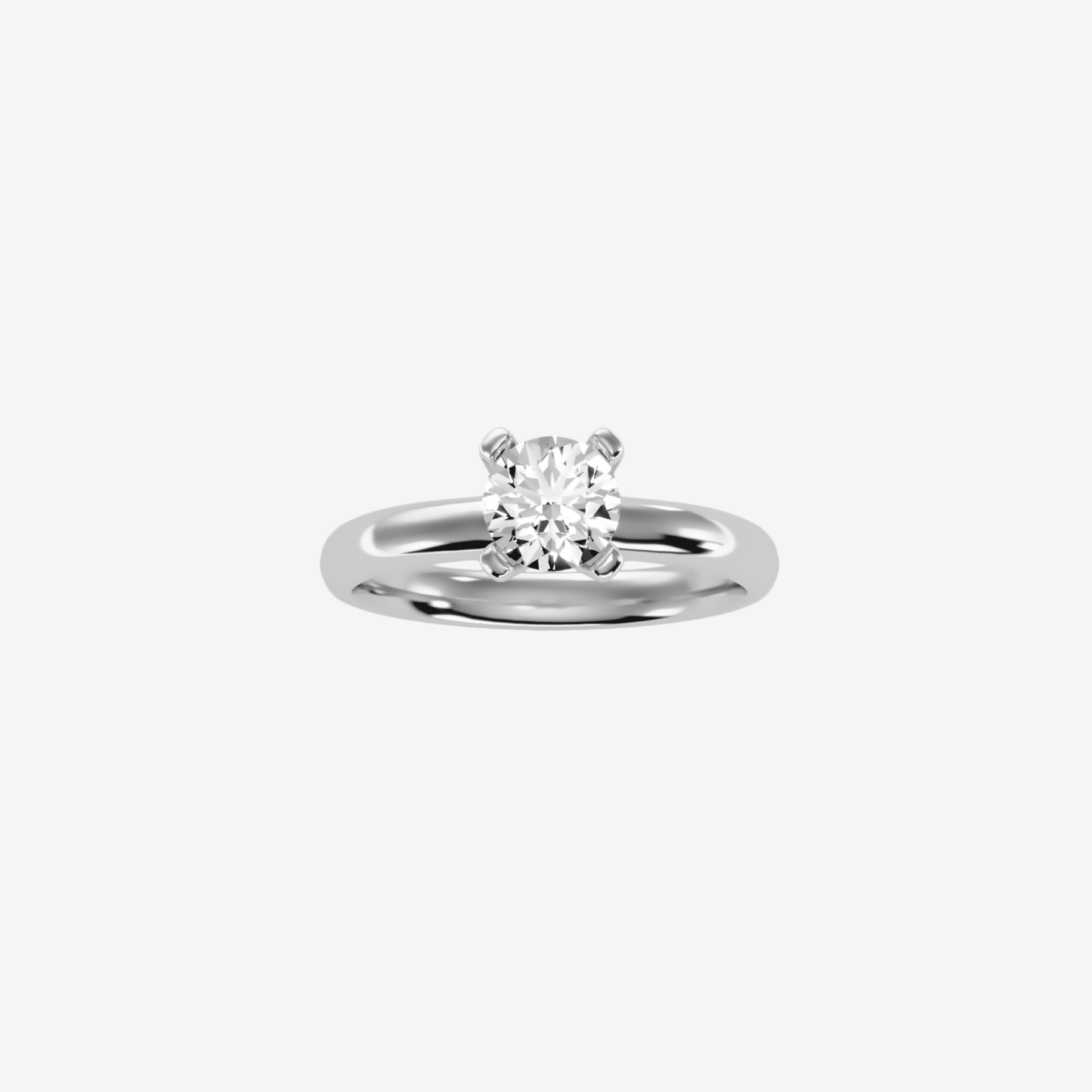 Cresta Ring with Diamond in Solid 18k Gold