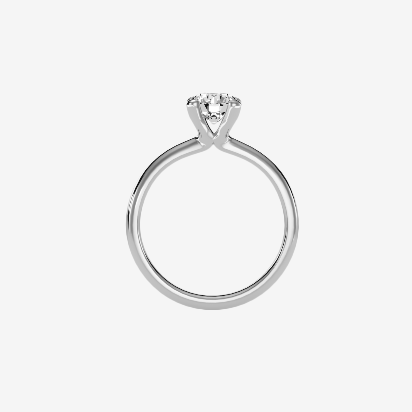 Cresta Ring with Diamond in Solid 18k Gold