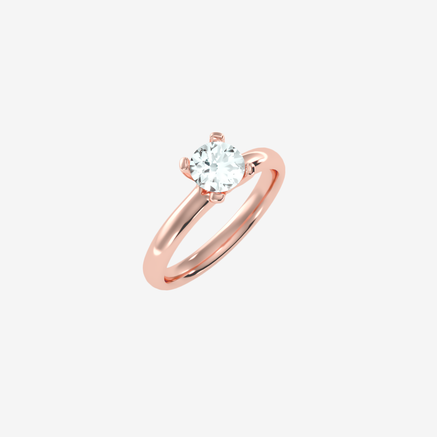 Cresta Ring with Diamond in Solid 18k Gold
