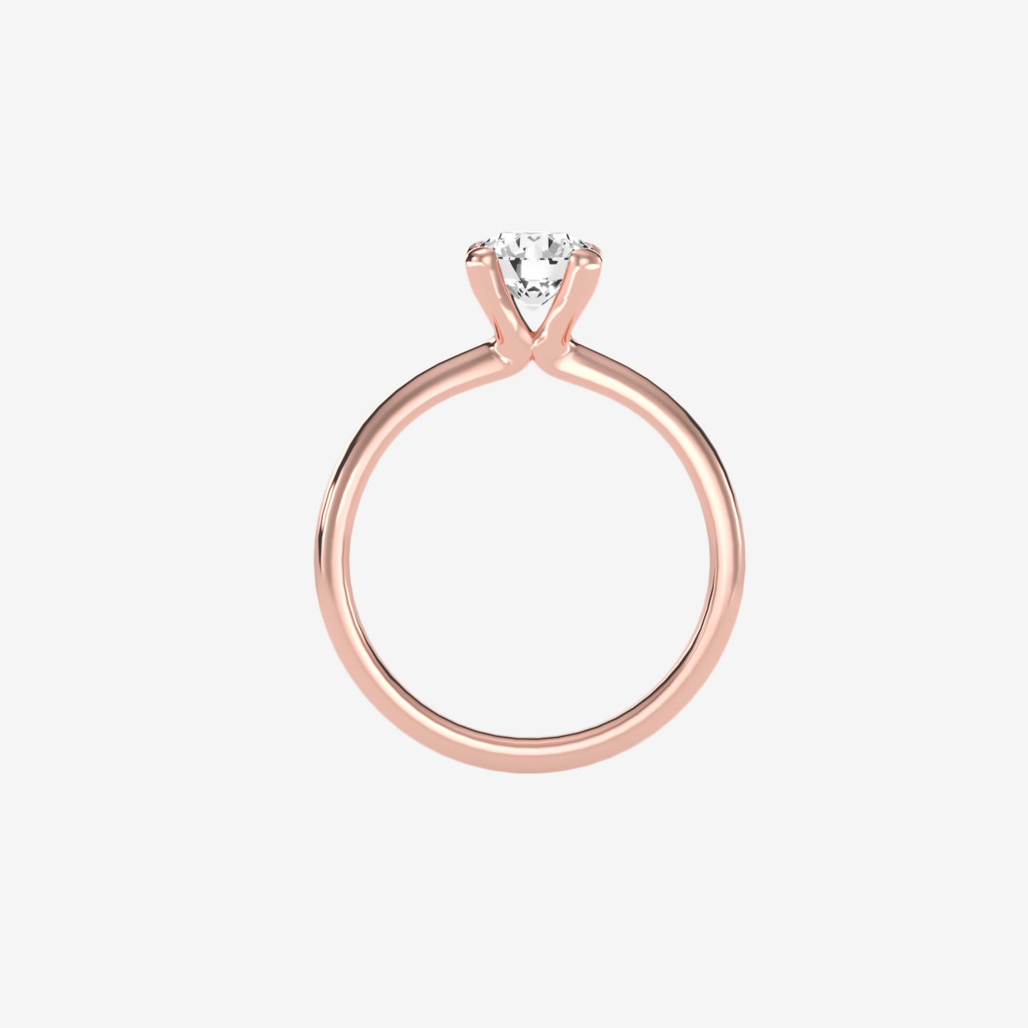 Cresta Ring with Diamond in Solid 18k Gold