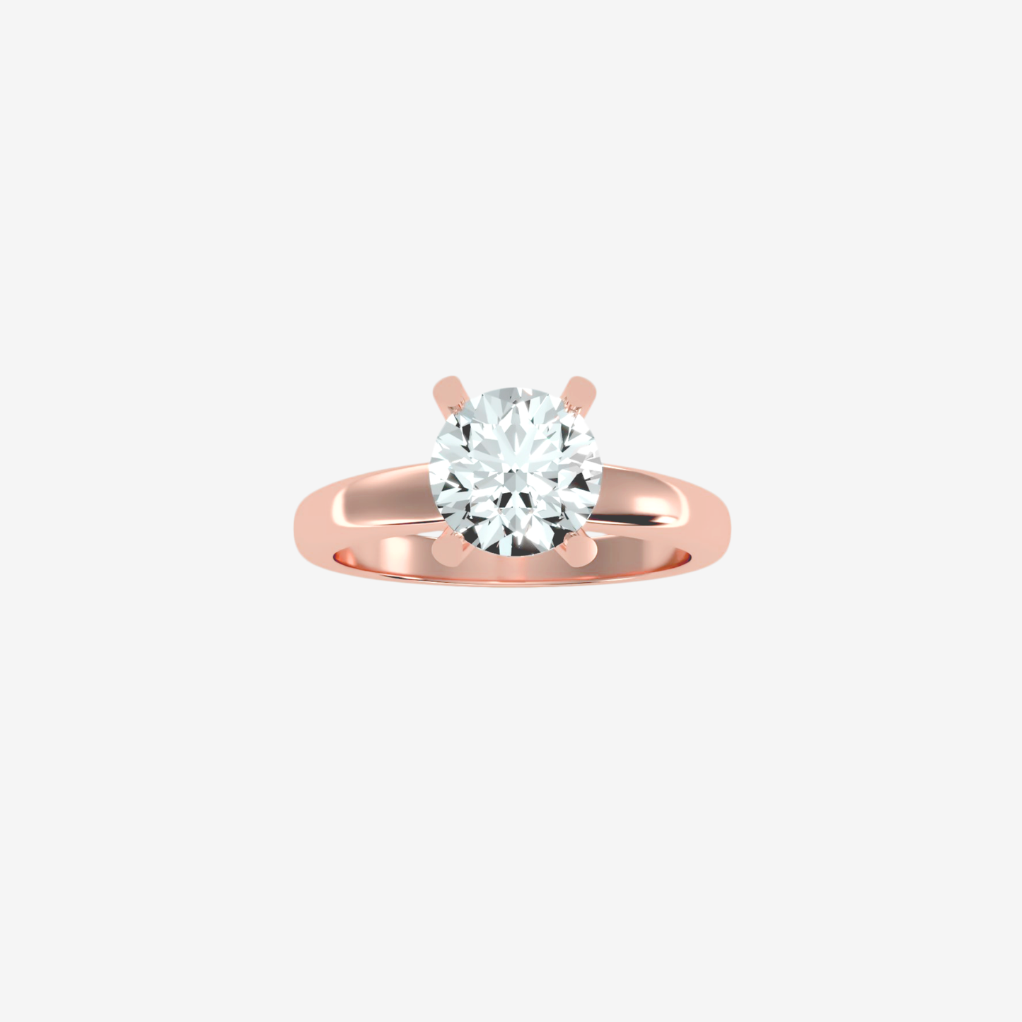 Elara Ring with Diamond in Solid 18k Gold