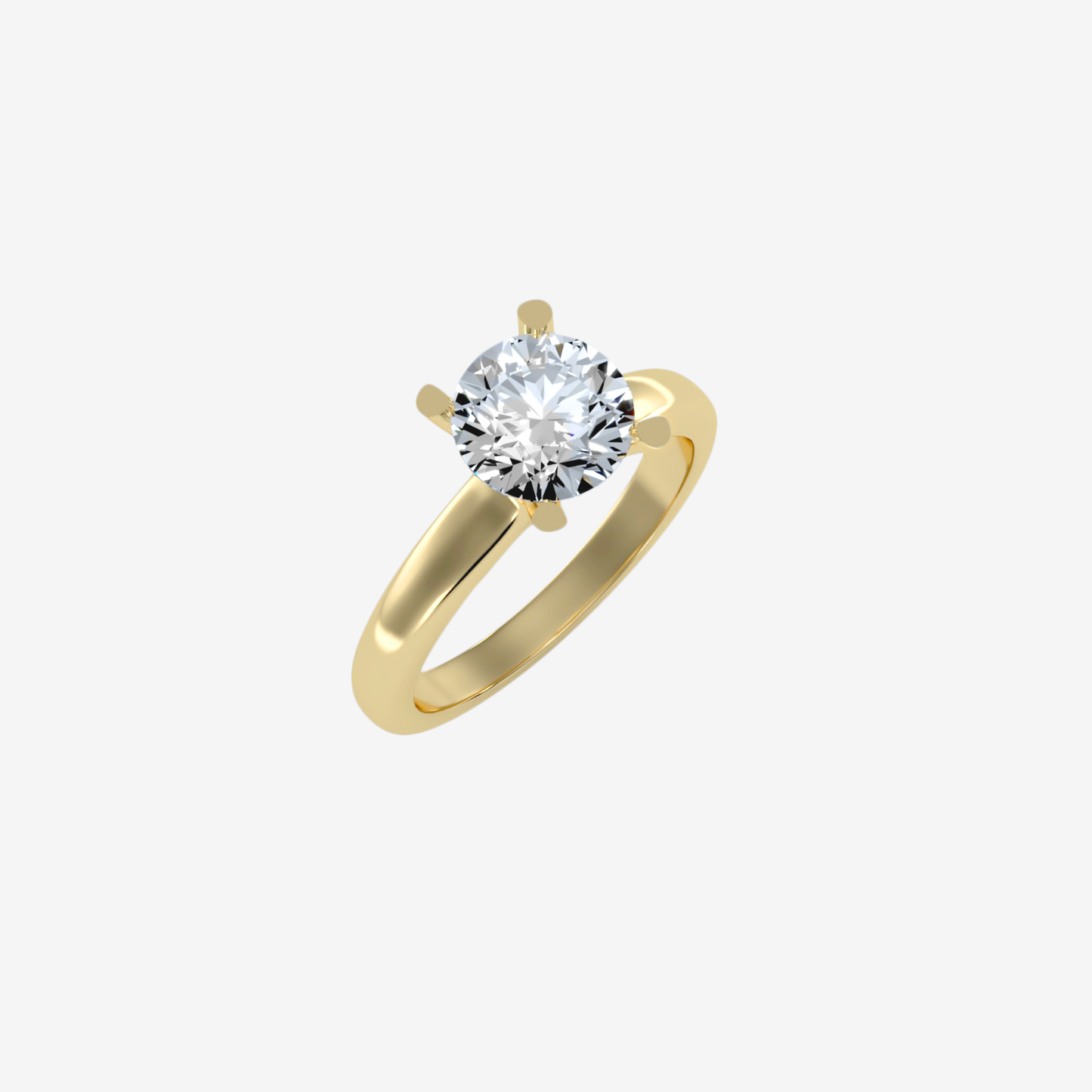 Elara Ring with Diamond in Solid 18k Gold