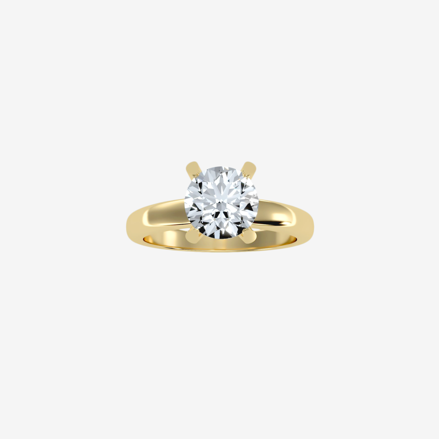 Elara Ring with Diamond in Solid 18k Gold