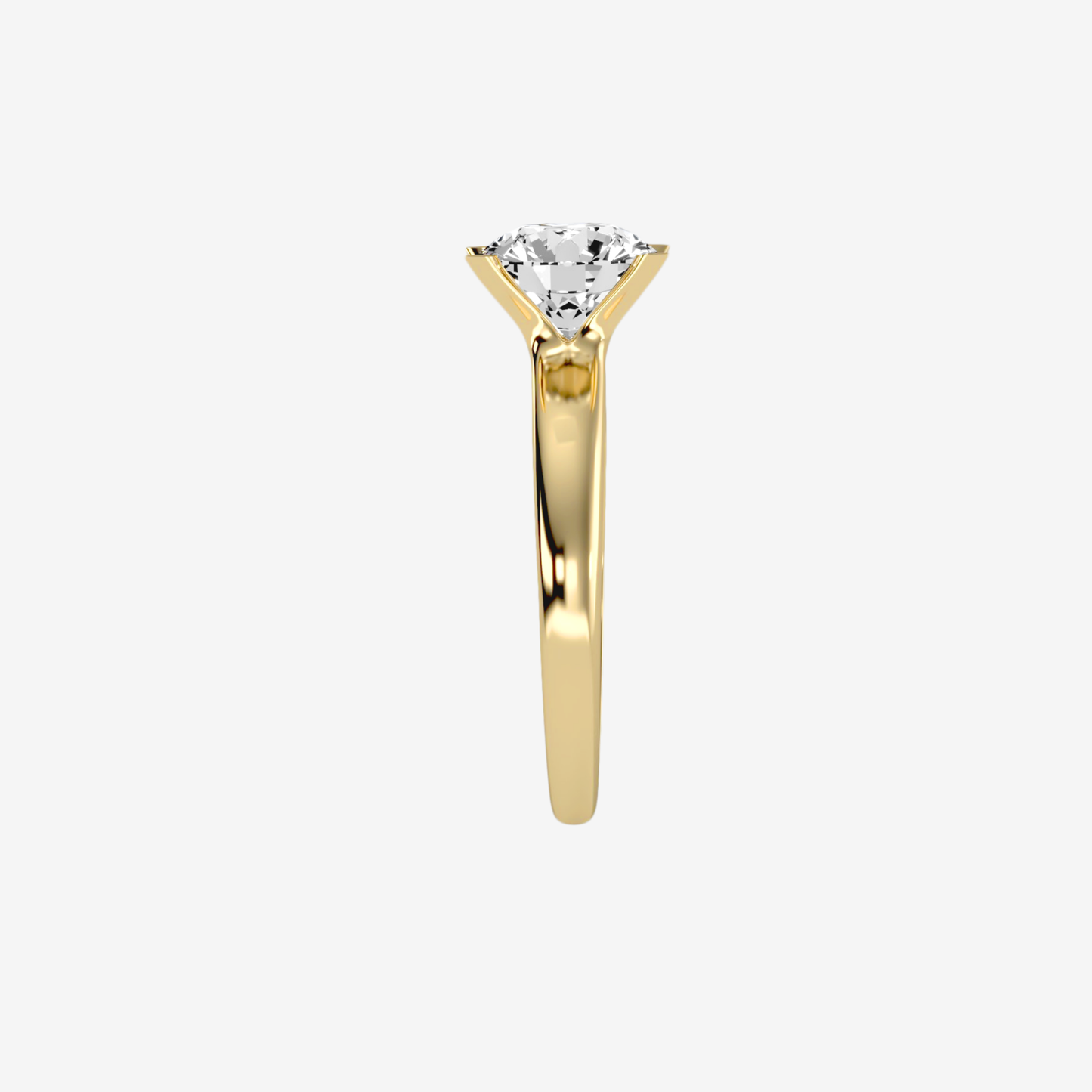 Elara Ring with Diamond in Solid 18k Gold