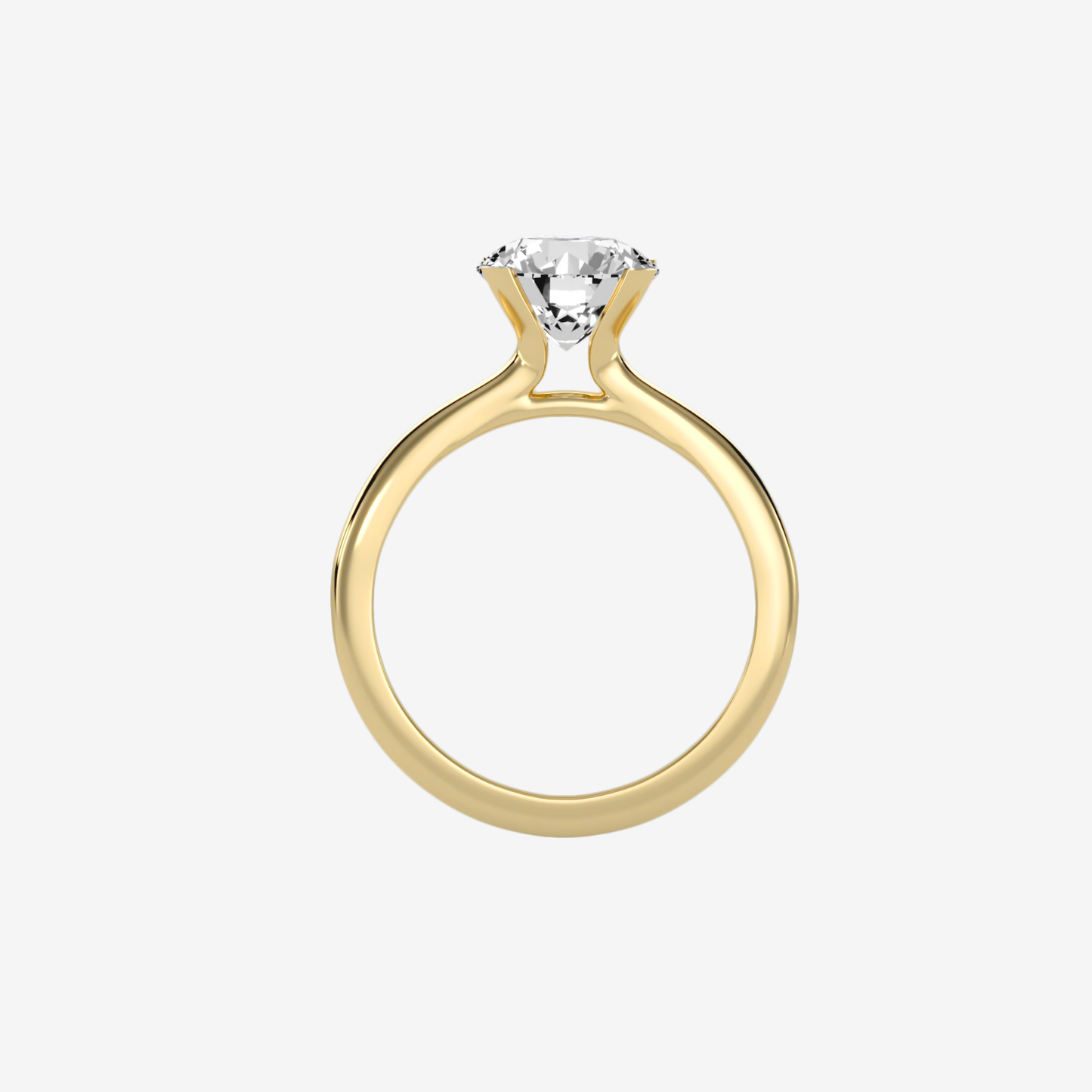 Elara Ring with Diamond in Solid 18k Gold