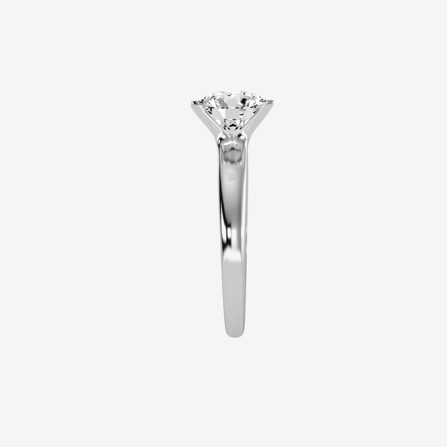 Elara Ring with Diamond in Solid 18k Gold
