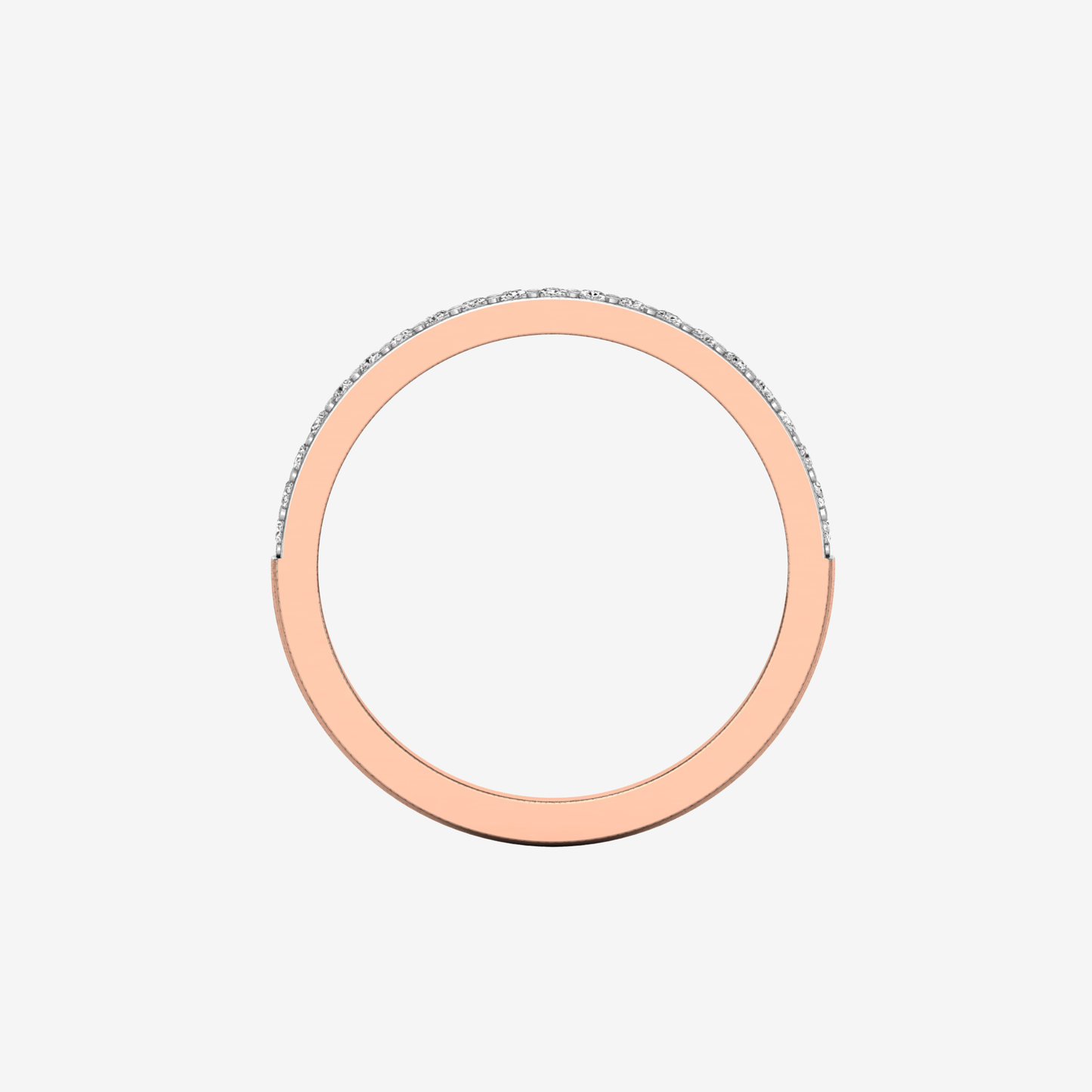 Lyra Ring with Diamond in Solid 18k Gold