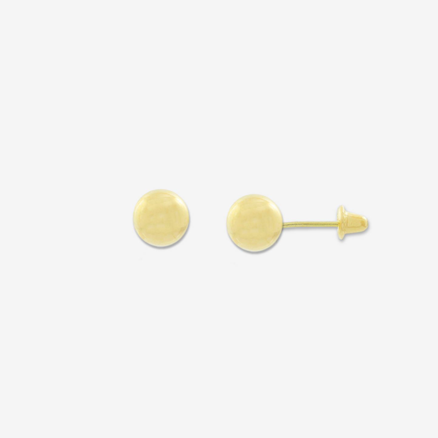 Sphere stud earring 8mm in 18k Yellow Gold