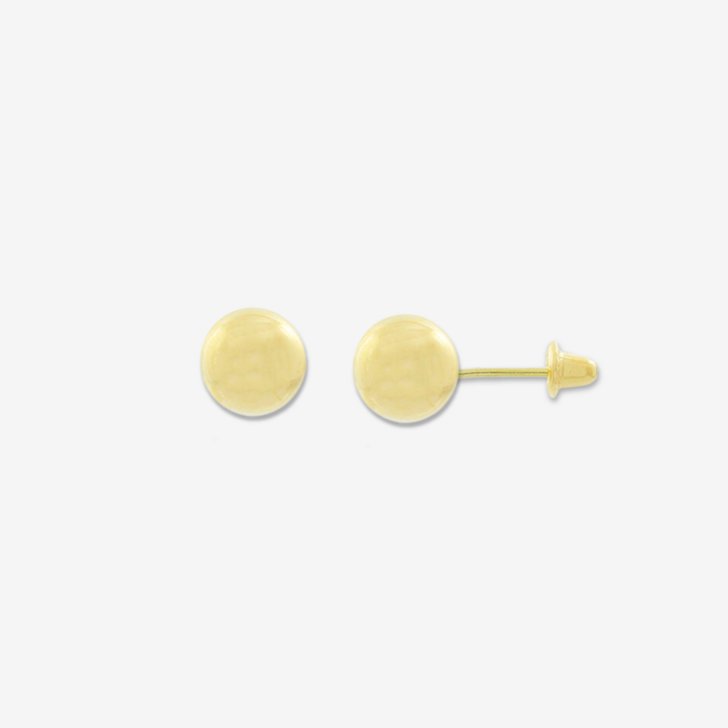Sphere stud earring 9mm in 18k Yellow Gold