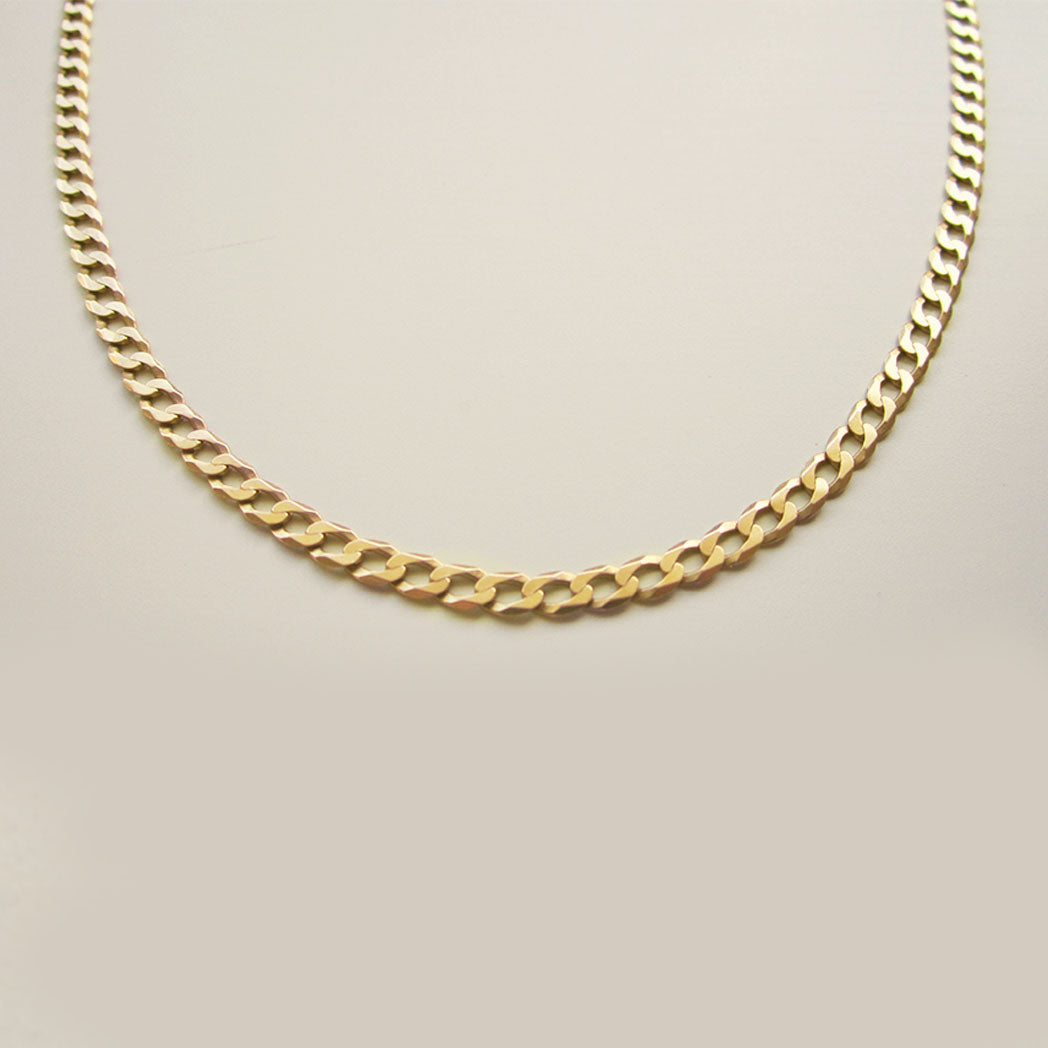 Curb Chain 70cm in Solid 18k Yellow Gold