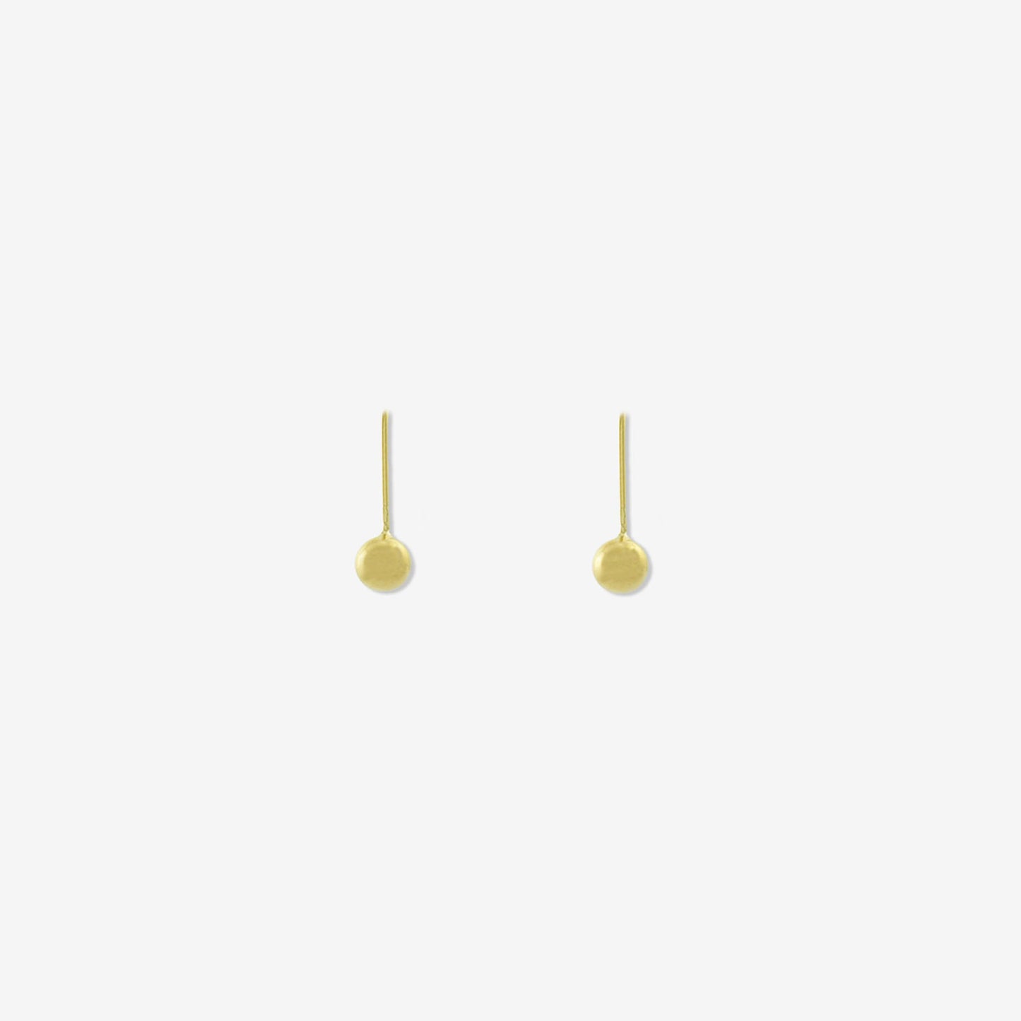 Sphere Drop Hook Earring 4mm in 18k Yellow Gold