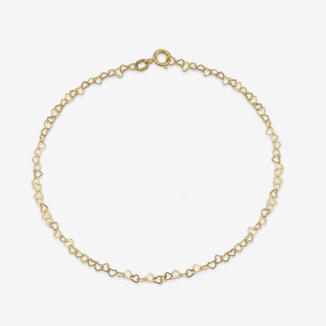 Love Chain Bracelet 19cm in Solid 18k Yellow Gold