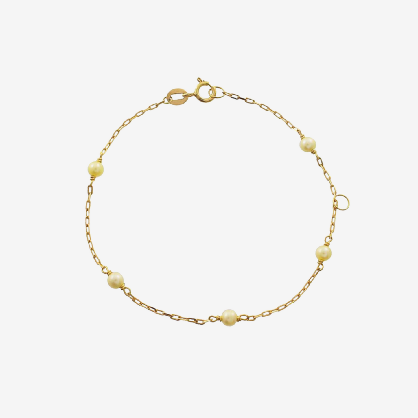 Pearl Bracelet Kids in 18k Yellow Gold
