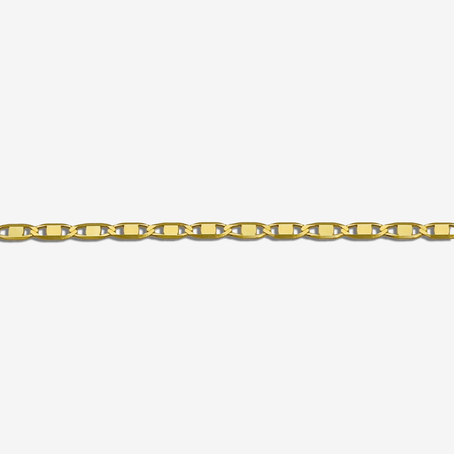 Piastrine Bracelet Chain 21cm in Solid 18k Yellow Gold
