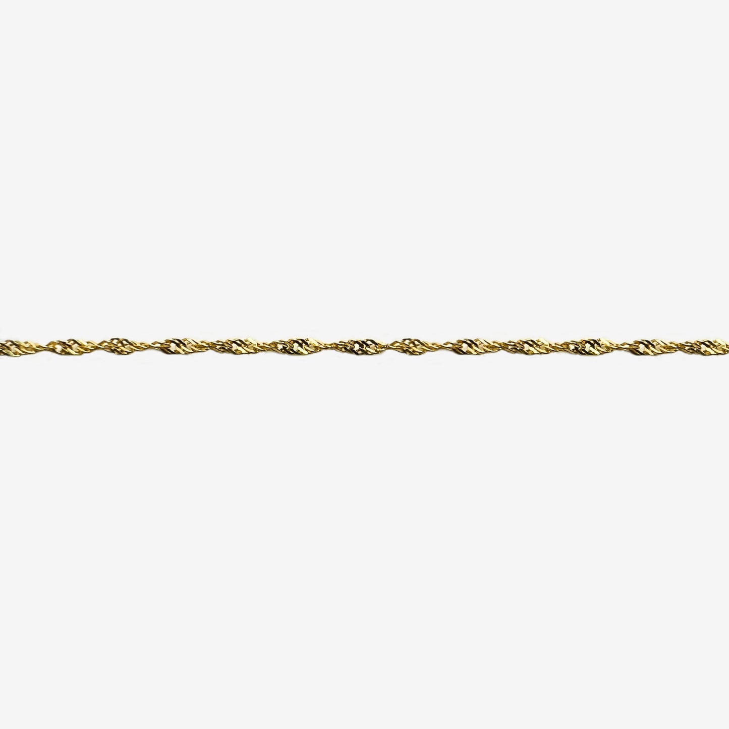 Singapore Chain 40cm in Solid 18k Yellow Gold