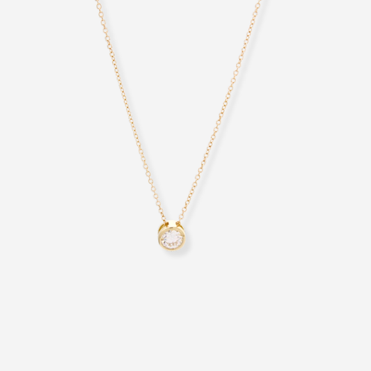 Lab-Grown Diamond Necklace 43cm - 9ct Yellow Gold