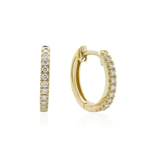 Lab-Grown Diamond Full Cut Earrings - 9ct Yellow Gold