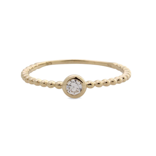 Lab - Grown Diamond Full Cut Ring - 9ct Yellow Gold