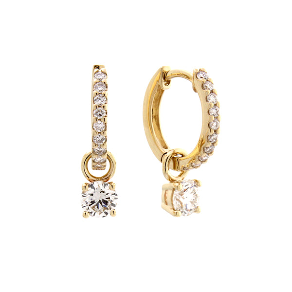 Lab-Grown Diamond Double Front Earrings - 9ct Yellow Gold