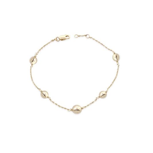 Solid 9ct Yellow Gold Bracelet - 19cm