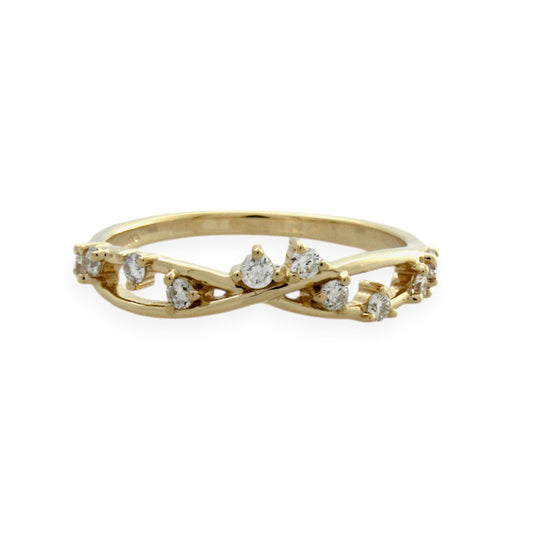 Lab - Grown Diamond Full Cut Ring - 9ct Yellow Gold