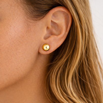 Pendiente Esfera Oro Amarillo 18kt 9mm