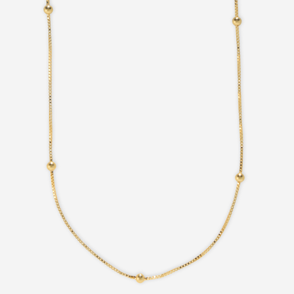 Box Bead Chain 45cm - 18ct Solid Gold