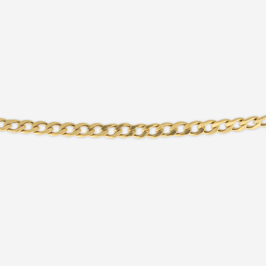 Thin Curb Chain Bracelet 21cm – 18ct Solid Yellow Gold