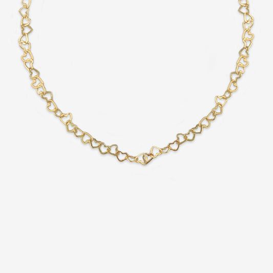 Love Chain 45cm in Solid 18k Yellow Gold